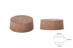 Sughero naturale  a forma conica di dimensioni 30x80/75 mm - per becuccio T.O. 89-2