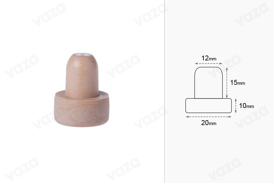 Synthetic silicone Cork Φ 12 mm-image_dimensions