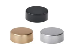 Tappo di plastica tipo GPi 28/400 con rivestimento in alluminio , specifico per profumi.