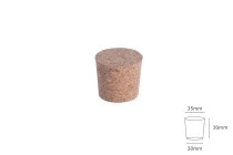 Φυσικός κωνικός φελλός με διαστάσεις 30x35/30 mm - για στόμιο Τ.Ο. 43