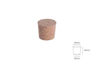 Wide natural conical Cork for jars 30x35/30 mm-2