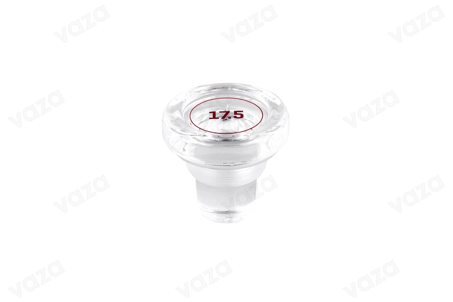 Bouchon rond transparent en verre F 17.5 (17.5 mm)-photo_produit