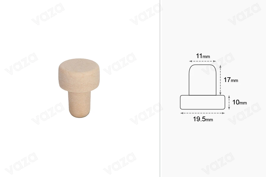 Tappo in silicone sintetico Φ 11-εικόνα_διαστάσεις