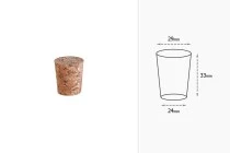 Φυσικός κωνικός φελλός 33x29/24 mm - για Φ 25 Φυσικός κωνικός φελλός 33x29/24 mm - για Φ 25
