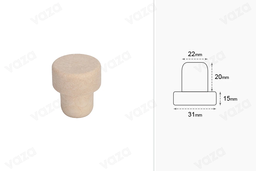 Tappo in silicone sintetico Φ 22-dimensioni_immagine