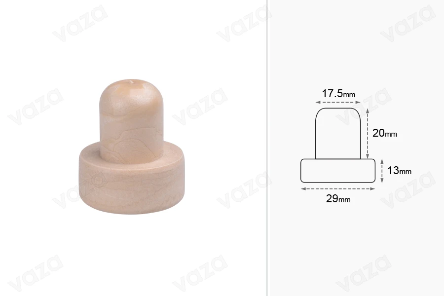 Tappo in silicone sintetico F 17,5 Tappo in silicone sintetico F 17,5-εικόνα_διαστάσεις