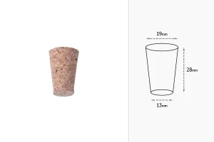 Natural conical cork - 28x19/13 mm-2