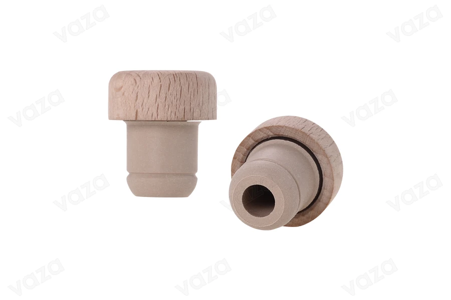 Liège en silicone synthétique avec débit et tête en bois détachable - F 19 mm Liège en silicone synthétique avec débit et tête en bois détachable - F 19 mm-photo_produit