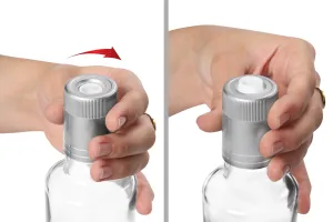 Bouchon de sécurité Guala en plastique gris à boule d'écoulement - jetable - pour les bouteilles au col assorti-3