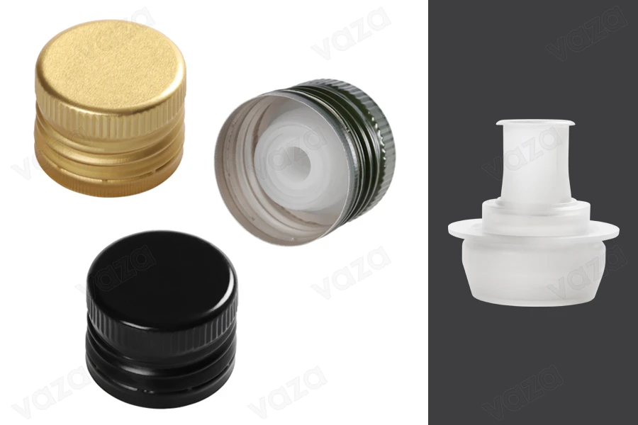 Aluminum pre-threaded screw cap PP31,5 (31,5x24) with telescopic flow-image_product