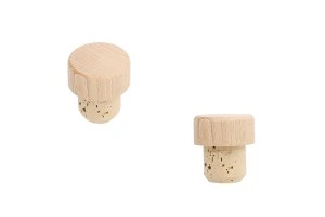 Natural cork Φ 23,5 with wooden head-1