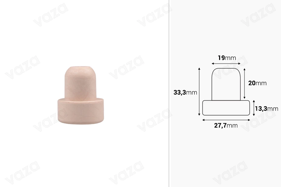 Synthetic silicone Cork Φ19-image_dimensions