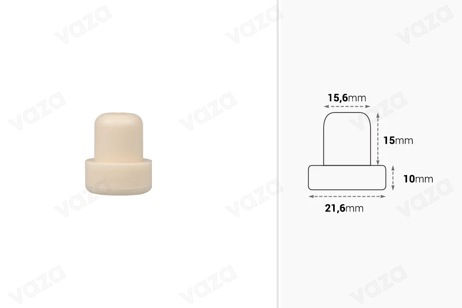 Bouchon synthétique en silicone – 16mm Bouchon synthétique en silicone – 16mm-photo_dimensions