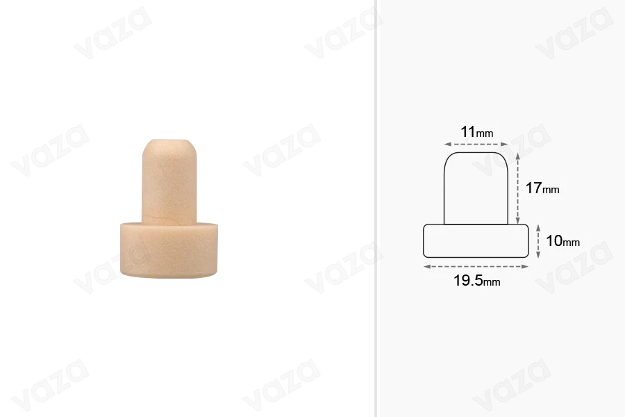 Bouchon synthétique en silicone - 11 mm Bouchon synthétique en silicone - 11 mm-photo_dimensions