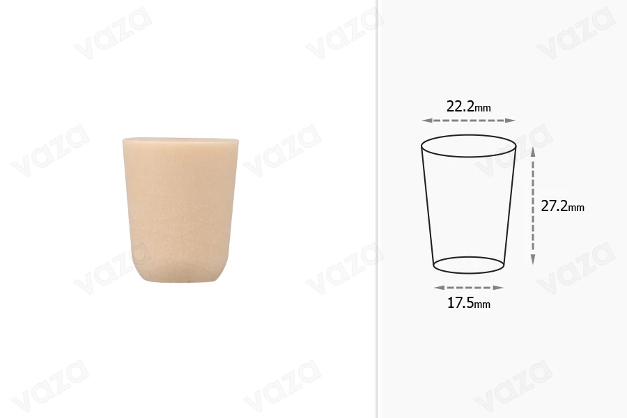Spitzkorken aus Silikon 27,2x22,2/17,5 -F19 Spitzkorken aus Silikon 27,2x22,2/17,5 -F19-bildabmessungen