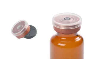 Couvercle en aluminium avec protection en plastique transparent et bouchon en silicone - 12 pcs-6