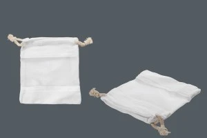 Pochette avec fenêtre (tulle) en couleur blanche 150 x 170 mm - 12 pcs-1