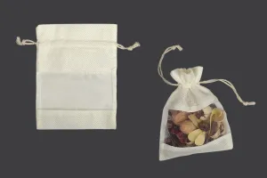 Bag 130x170 mm in sugar color with window (tulle) - 12 pcs-1