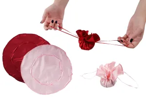 Pochette en satin attachée par un cordon - 50 pcs-1