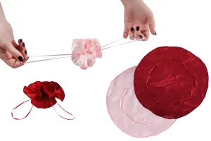 Pochette en satin attachée par un cordon - 50 pcs-2