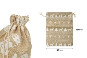 Christmas fabric pouch 130x180mm fabric in different designs - 50 pcs-2