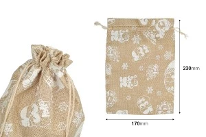 Christmas fabric pouch 170x230mm fabric in different designs - 50 pcs-2