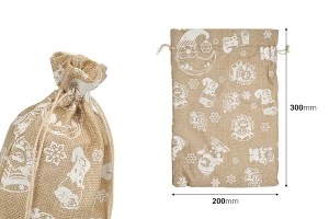 Christmas fabric pouch 200x300mm fabric in different designs - 25 pcs-2