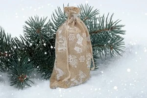 Christmas fabric pouch 200x300mm fabric in different designs - 25 pcs-5