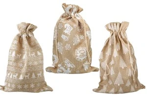 Christmas fabric pouch 200x300mm fabric in different designs - 25 pcs-1