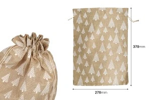 Christmas fabric pouch 270x370mm fabric in different designs - 25 pcs-2