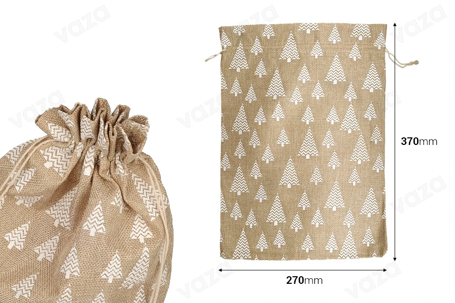 Christmas fabric pouch 270x370mm fabric in different designs - 25 pcs-bildabmessungen