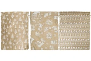 Christmas fabric pouch 270x370mm fabric in different designs - 25 pcs-6