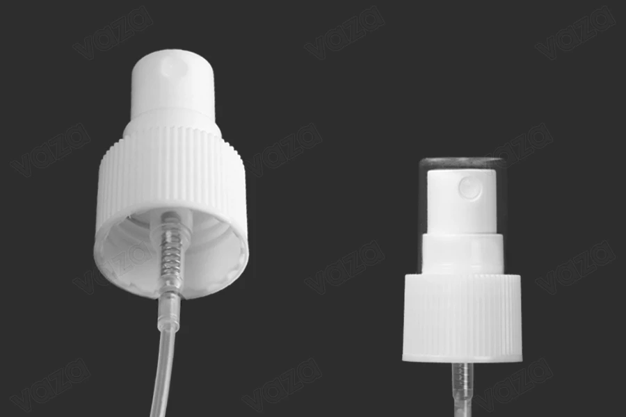 Spruzzatore per oli 24/410 bianco, in plastica con tappo trasparente. Spruzzatore per oli 24/410 bianco, in plastica con tappo trasparente.-immagine_prodotto