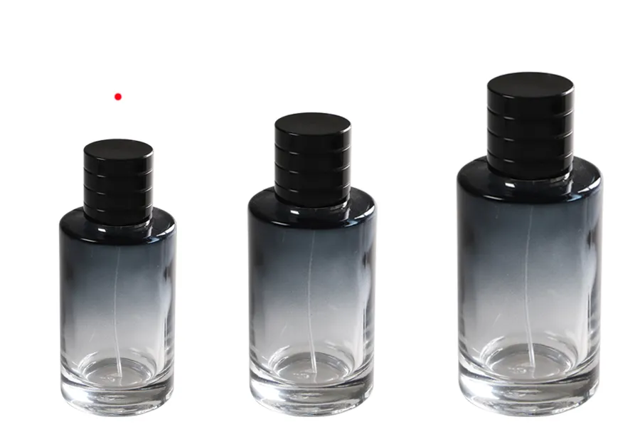 Γυάλινη φιάλη αρωμάτων 30 ml με σπρέι και μαύρο καπάκι (PP 15)