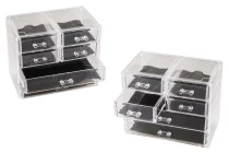 Θήκη οργάνωσης ακρυλική 240x135x200mm με 6 συρτάρια για κοσμήματα και καλλυντικά