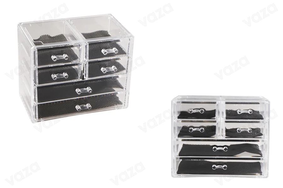 Θήκη οργάνωσης ακρυλική 240x135x200mm με 6 συρτάρια για κοσμήματα και καλλυντικά Θήκη οργάνωσης ακρυλική 240x135x200mm με 6 συρτάρια για κοσμήματα και καλλυντικά-εικόνα_προϊοντική