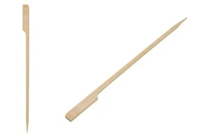 Brochettes de 180 mm en bambou avec poignée pour restauration et apéritifs - 200 pcs-1