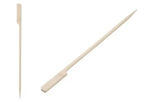 Brochettes de 200 mm en bambou avec poignée pour restauration et apéritifs - 200 pcs-1