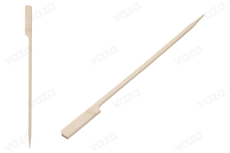 Brochettes de 200 mm en bambou avec poignée pour restauration et apéritifs - 200 pcs Brochettes de 200 mm en bambou avec poignée pour restauration et apéritifs - 200 pcs-εικόνα_προϊοντική