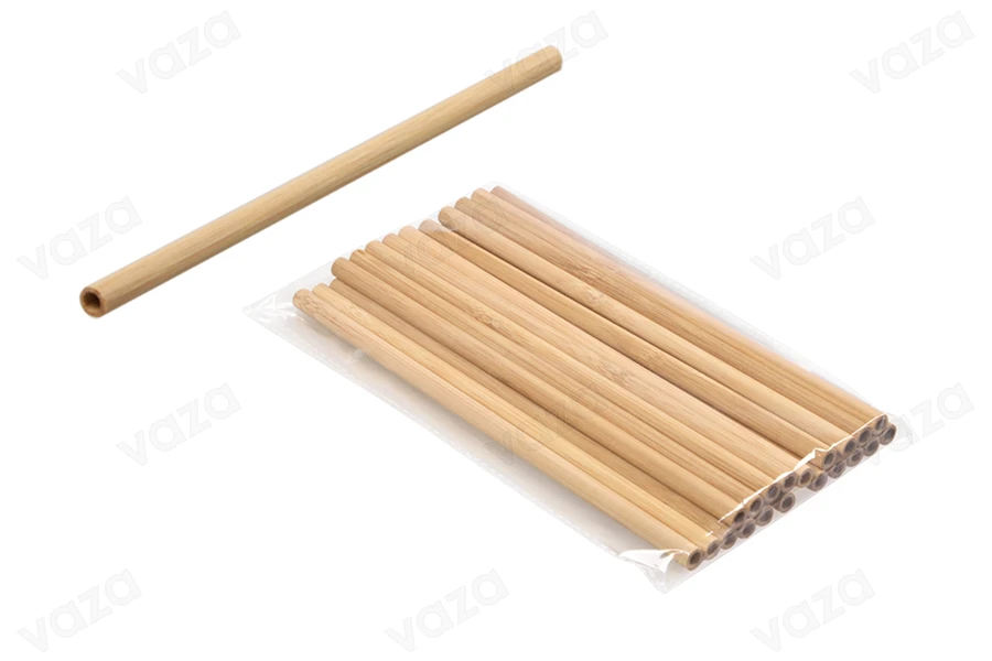 Pailles écologiques en bambou 200x8 mm - 20 pièces Pailles écologiques en bambou 200x8 mm - 20 pièces-photo_produit