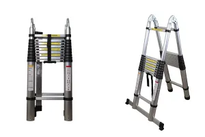 Échelle télescopique pliante en aluminium de 8 m (4 + 4)-1