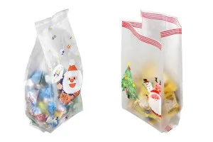 Christmas (heat sealable) plastic bags 85x65x225 mm - 50 pcs-1