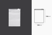 Σακουλάκια συσκευασίας 100x150 mm πλαστικά, ημιδιάφανα ματ με φερμουάρ (zip) - 100 τμχ