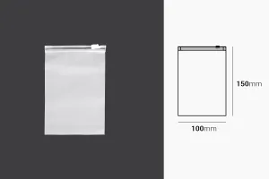 Matte semi-transparent zipper plastic bag in size 100x150 mm - 100 pcs-2