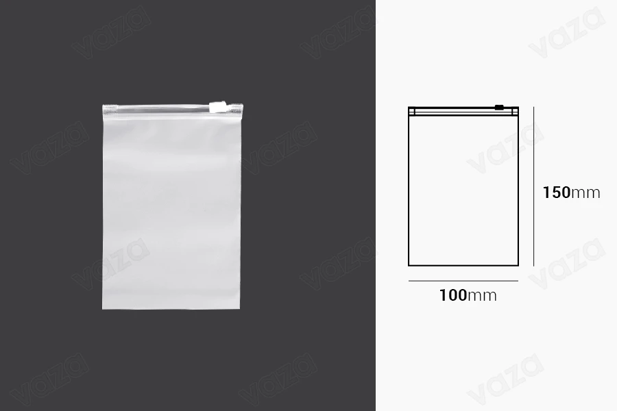 Σακουλάκια συσκευασίας 100x150 mm πλαστικά (PE), ημιδιάφανα ματ με φερμουάρ (zip) - 100 τμχ Σακουλάκια συσκευασίας 100x150 mm πλαστικά (PE), ημιδιάφανα ματ με φερμουάρ (zip) - 100 τμχ-εικόνα_διαστάσεις