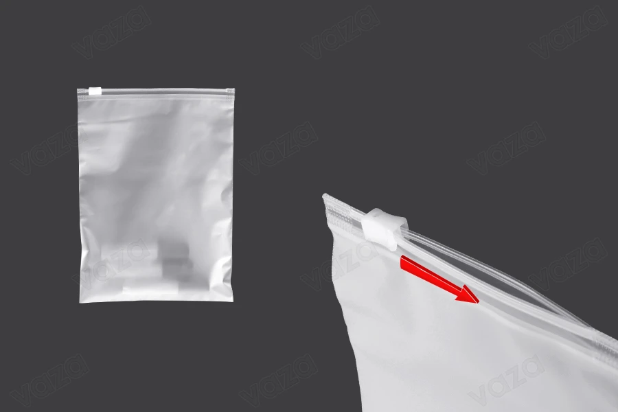 Matte semi-transparent zipper plastic (PE) bag in size 150x200 mm - 100 pcs Matte semi-transparent zipper plastic (PE) bag in size 150x200 mm - 100 pcs-image_group
