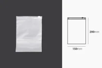 Σακουλάκια συσκευασίας 150x200 mm πλαστικά, ημιδιάφανα ματ με φερμουάρ (zip) - 100 τμχ