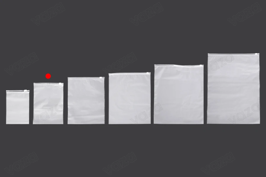 Matte semi-transparent zipper plastic (PE) bag in size 150x200 mm - 100 pcs Matte semi-transparent zipper plastic (PE) bag in size 150x200 mm - 100 pcs-image_group