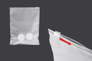 Matte semi-transparent zipper plastic bag in size 200x250 mm - 100 pcs-5