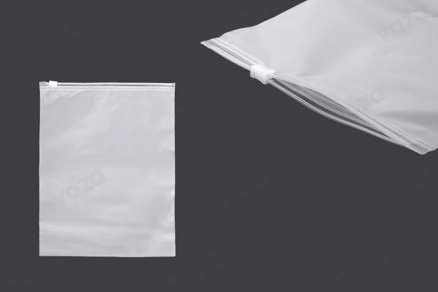 Σακουλάκια συσκευασίας 200x250 mm πλαστικά (PE), ημιδιάφανα ματ με φερμουάρ (zip) - 100 τμχ Σακουλάκια συσκευασίας 200x250 mm πλαστικά (PE), ημιδιάφανα ματ με φερμουάρ (zip) - 100 τμχ-εικόνα_προϊοντική